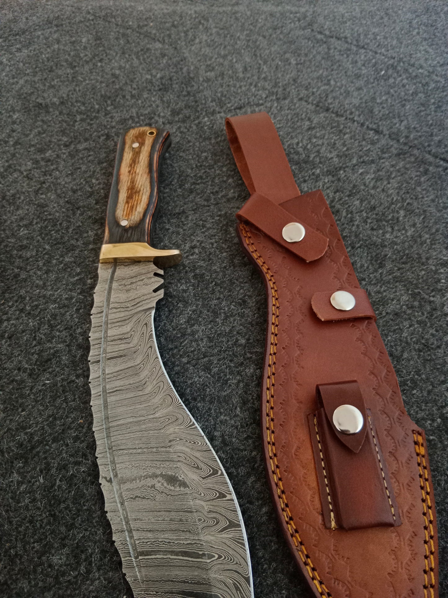 Handmade Damascus Steel Kukri Knife Authentic Handcrafted Design (Made to Order)