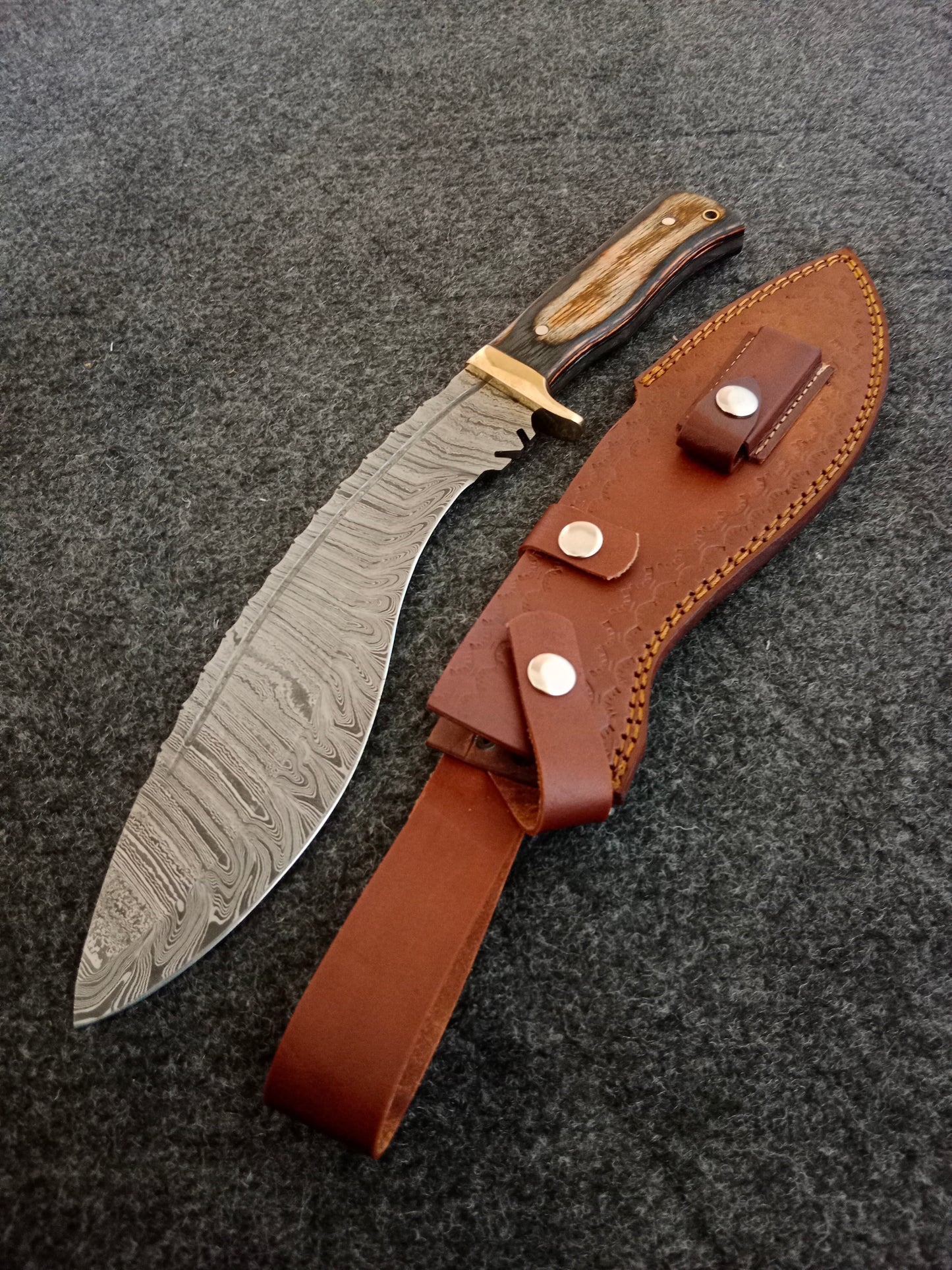 Handmade Damascus Steel Kukri Knife Authentic Handcrafted Design (Made to Order)