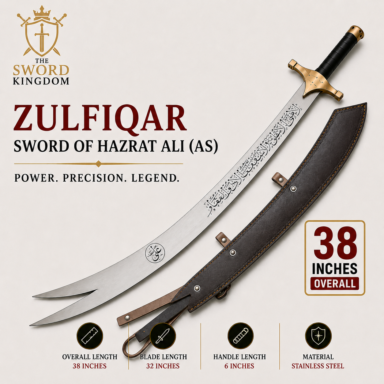 Handcrafted Zulfiqar Sword (ذولفقار)
