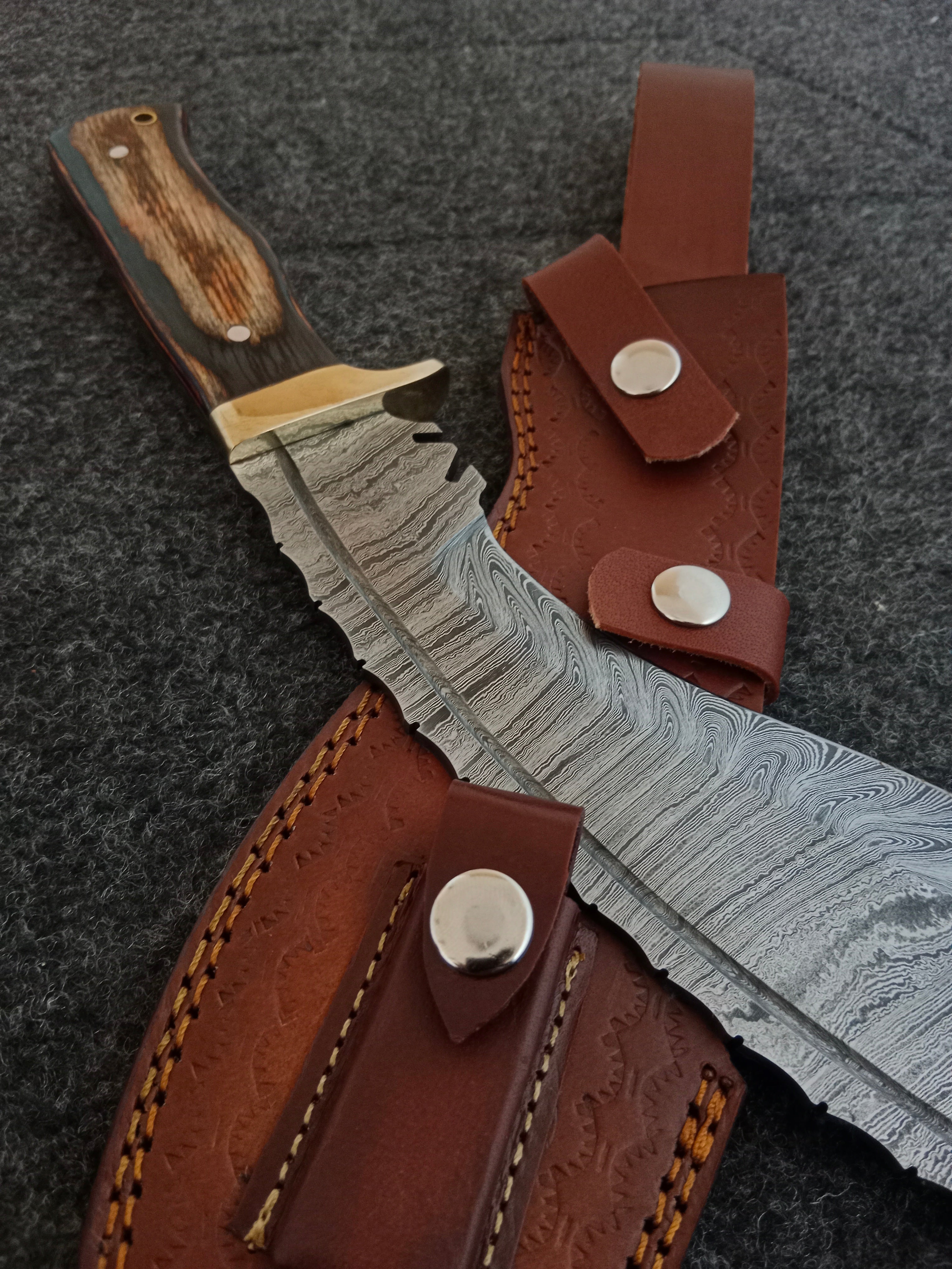 Handmade Damascus Steel Kukri Knife Authentic Handcrafted Design (Made to Order)