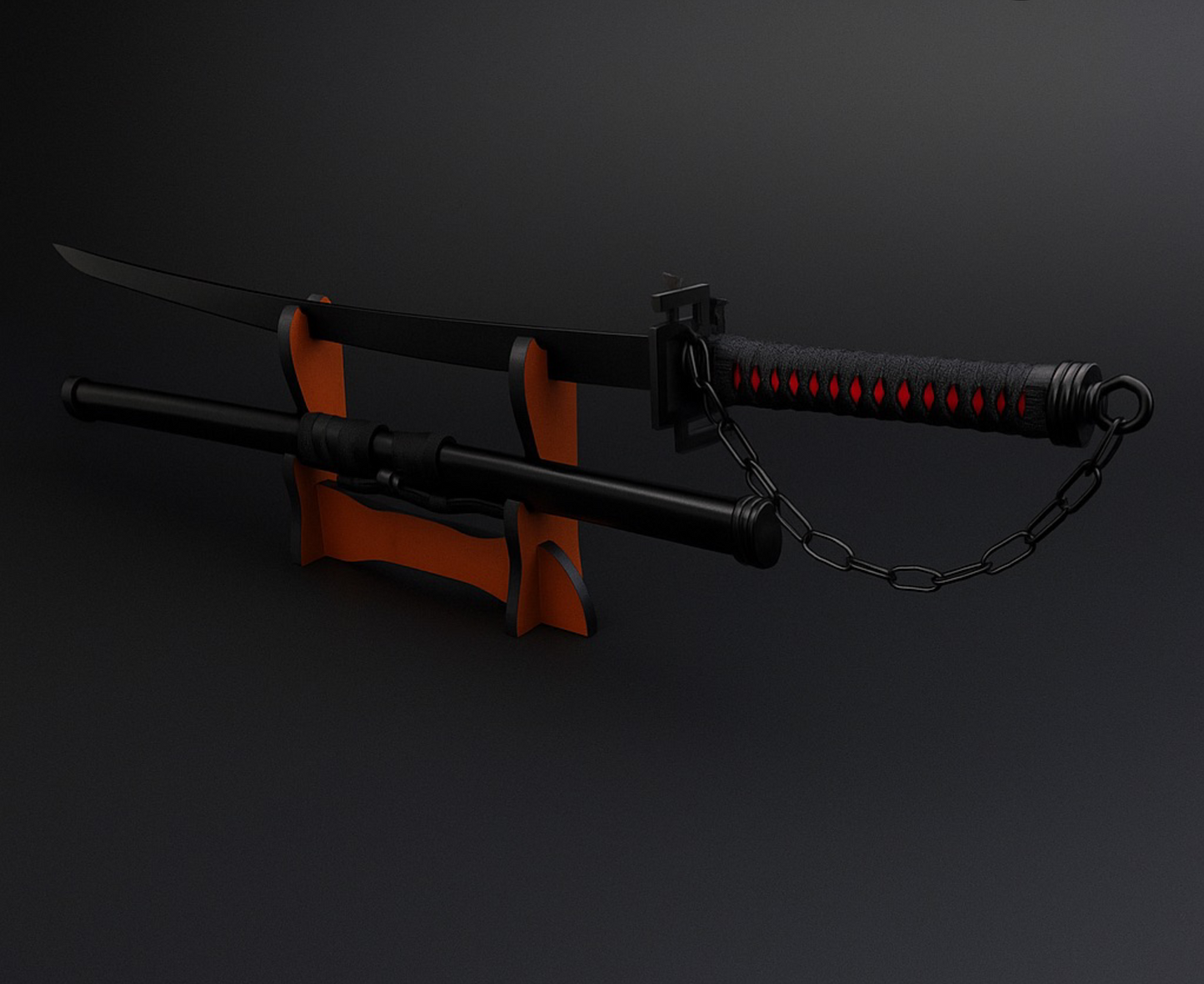 Real Black Katana Sword